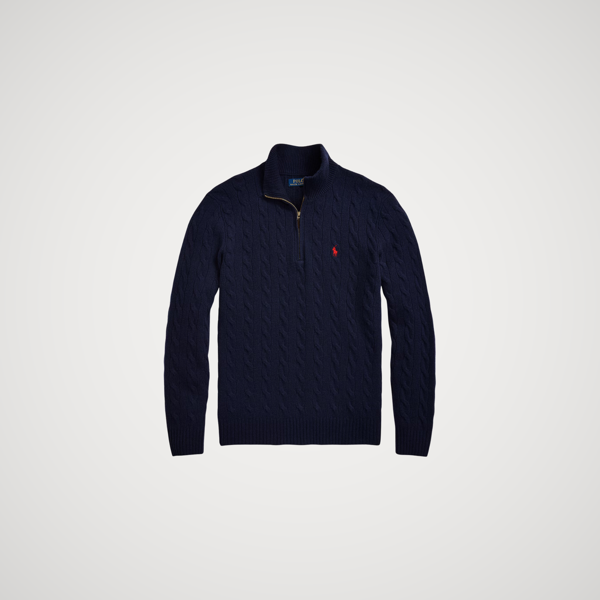 Polo Ralph Lauren Cable-Knit Quarter-Zip Jumper Save to Wishlist "Hunter Navy"