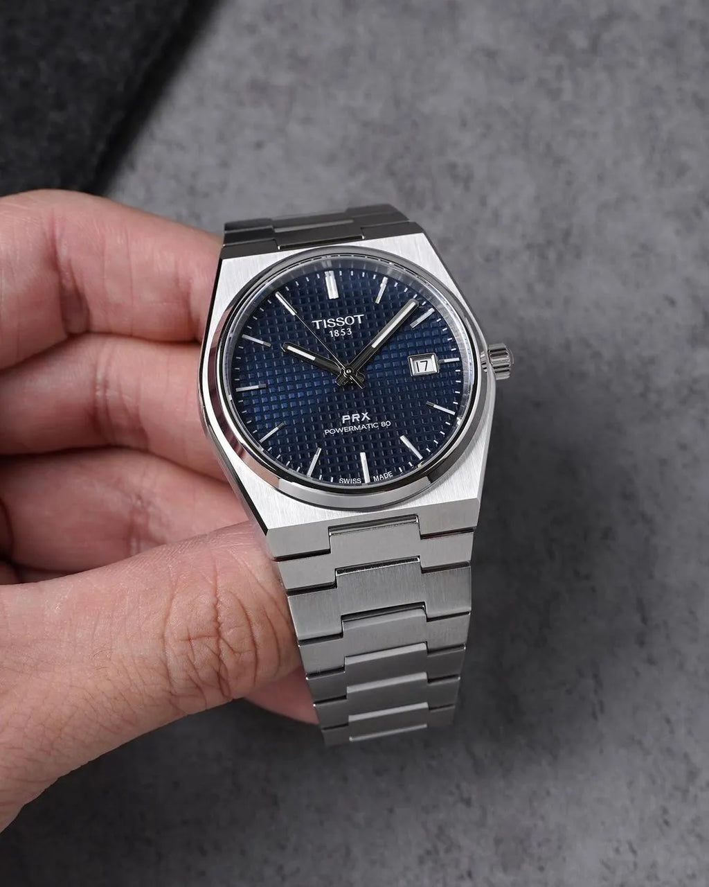 Relógio Tissot PRX Powermatic 80 Automático Azul T137.407.11.041.00 40mm